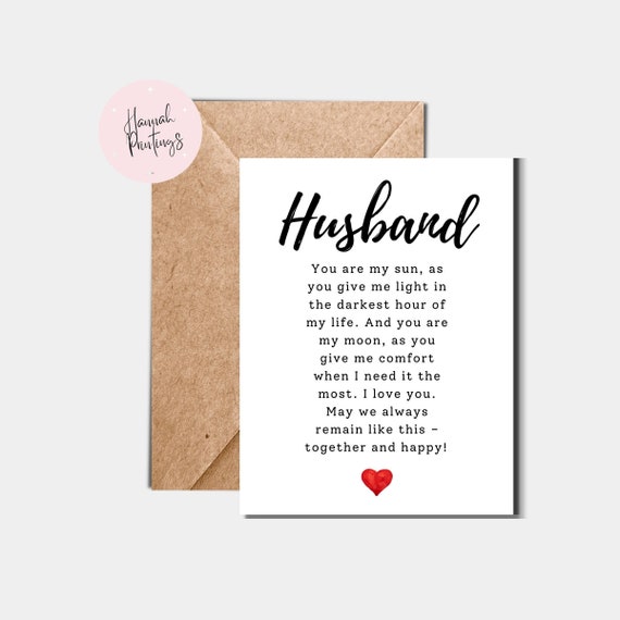 Husband Anniversary Card Anniversary Card for Husband Etsy
