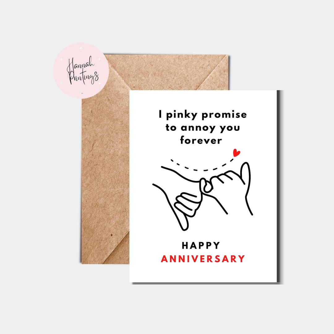 Lustige Valentinskarte Mit Spruch 'Annoy You Forever' – Niedliches Design Für Den Partner
