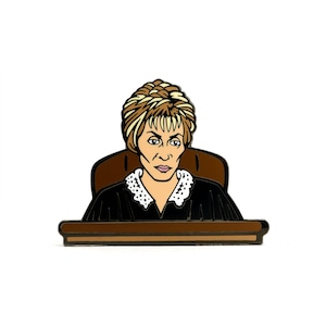 Judge Judy Enamel Pin