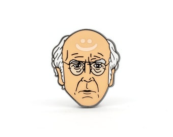 Larry David Smiley Sunburn Emaille Pin