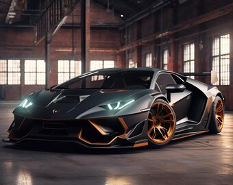 Lamborghini SVJ, Lamborghini, Lamborghini Digital download, Lambo, Lamborghini Wall Art