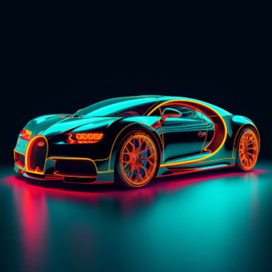 Bugatti Neon Bugatti Bugatti World Hyper Car Bugatti Love Etsy
