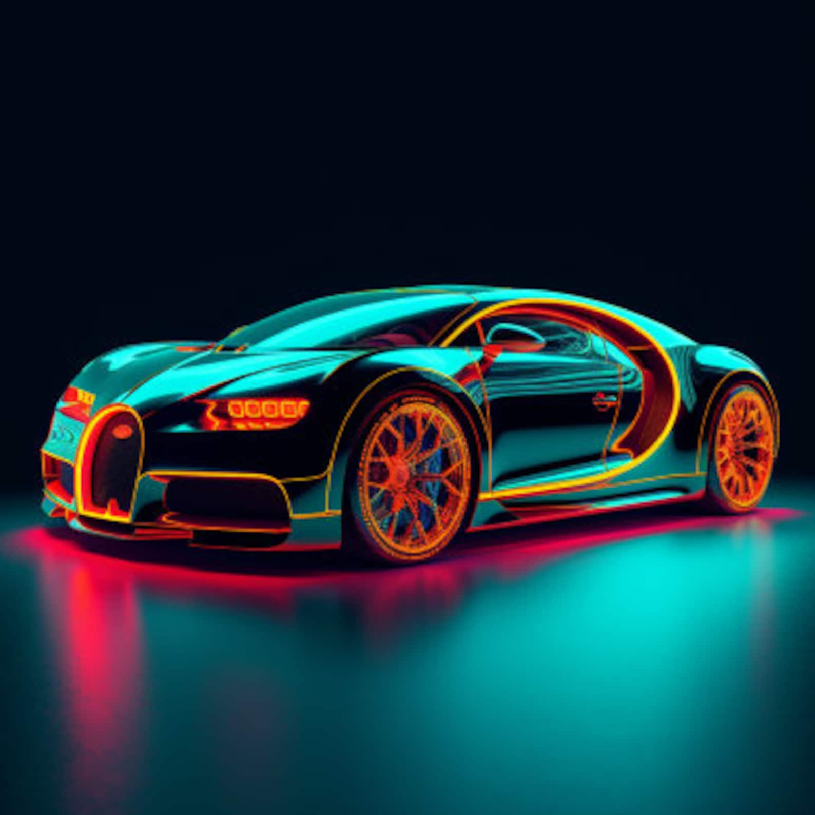 Bugatti Neon Bugatti Bugatti World Hyper Car Bugatti Love Etsy