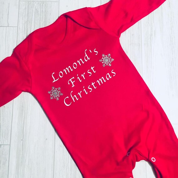 personalised christmas sleepsuit