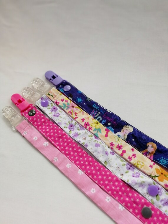 Soother Clip Floral Soother Clip Pacifier Clip Fabric Soother Clip Dummy Clip Soo String Binky Holder Binky Clip Soother Strap
