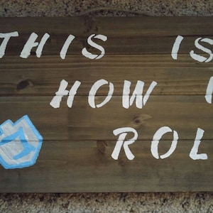 This is how I roll - dreidel sign - Wood Sign - Jewish Decor