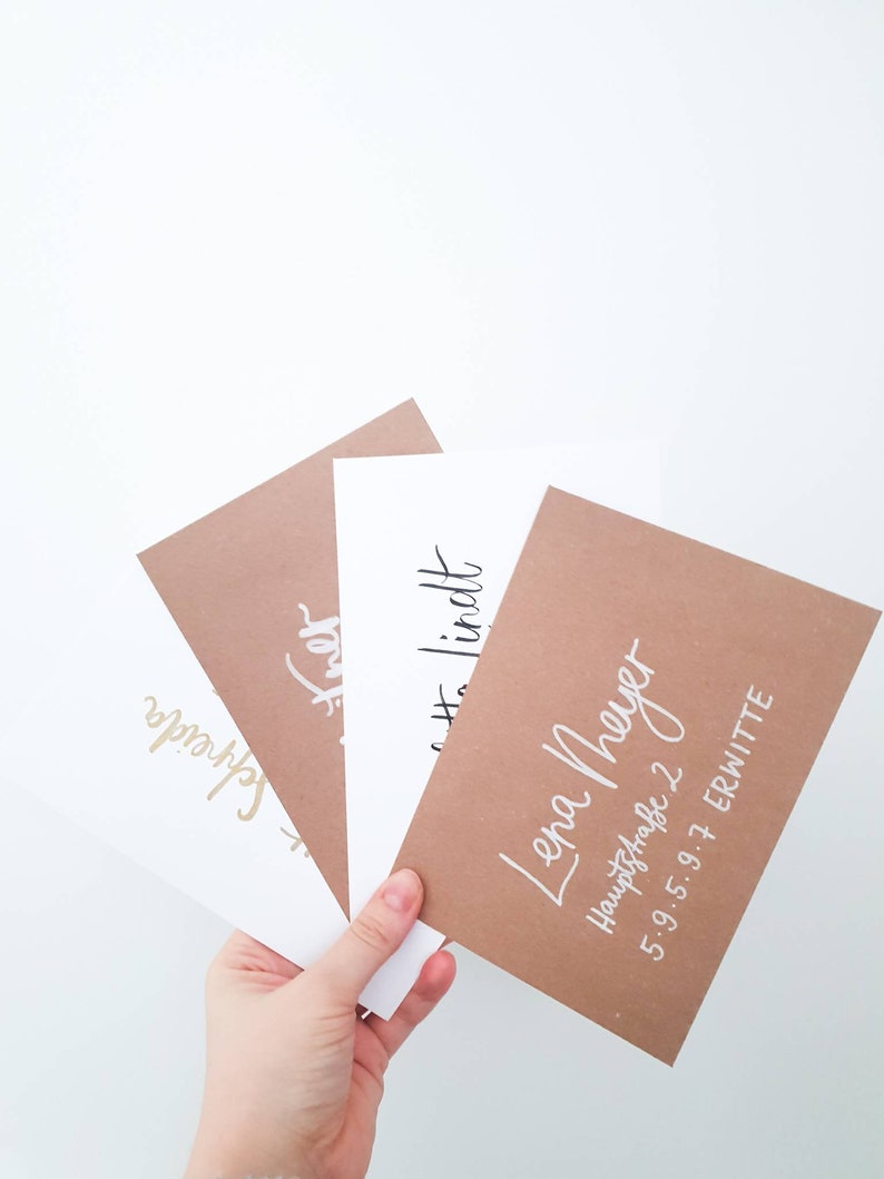 Wrist envelopes perfect for your wedding or Christmas-handlettered envelopes perfect for weddings or christmas