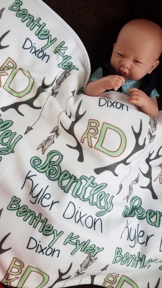 Personalized Baby Blanket monogrammed Baby Blanket Custom Blanket Baby Shower Gift Baby Boy Blanket Etsy