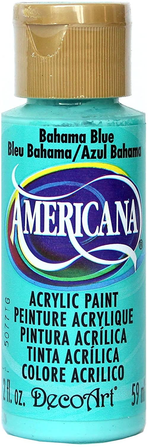 Bahama Blue Color Acrylic Paint Decoart Americana 59 Ml 2 Fluid Ounces  Water-based 