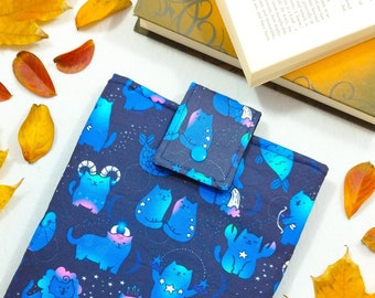 Book sleeve e custodia per ebook reader per proteggere libri, agende e tablet a tema Gatti zodiaco