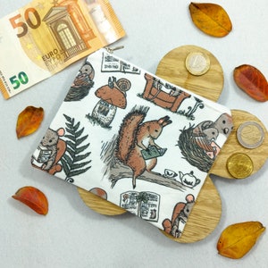Portamonete kawaii Scoiattoli e topi: per soldi, banconote, monete, tessere e piccoli oggetti come dadi e gioielli. Per borse e tasche.