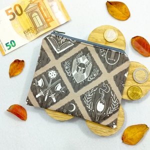 Kawaii portemonneetje Fantasiedorp-rollenspellen: zakje voor geld, kaarten en kleine voorwerpen zoals dobbelstenen en juwelen. Voor tassen en zakken.