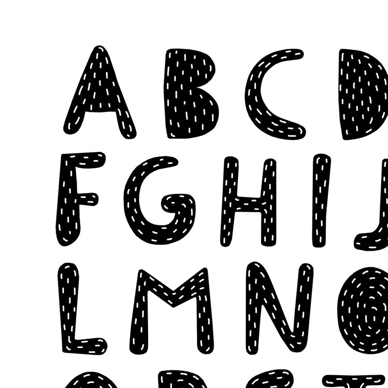 black and white alphabet print alphabet nursery wall art etsy