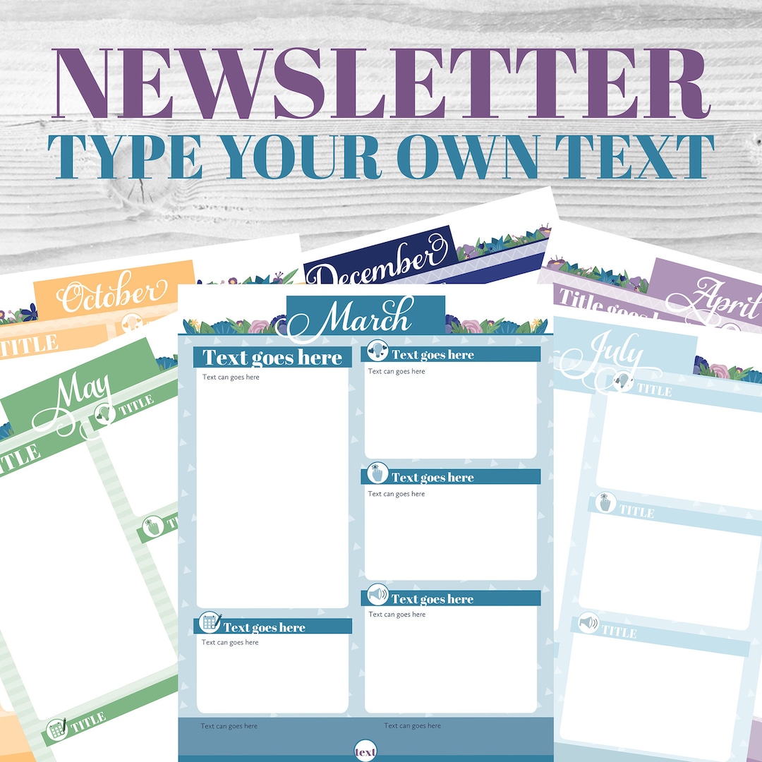 Editable Newsletter to Help Increase Communication - Etsy