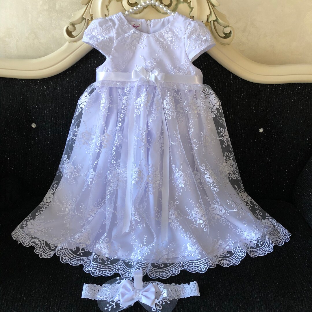 Baptism Dress for Baby Girl. Christening Dress. Dress With - Etsy