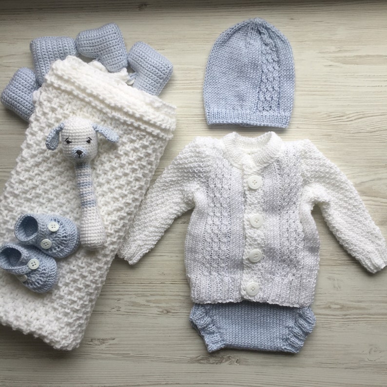Knitting Outfit for Baby Boy. Newborn Boy Clothing Set. Take Etsy