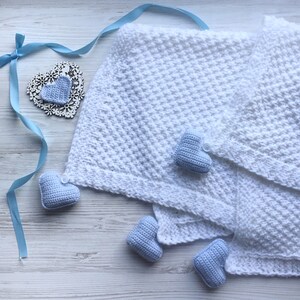 Baby blanket. Knit blanket for baby boy. Hand made knitting blanket. Baby shower blanket. Take home blanket. Newborn blanket.Blanket for boy