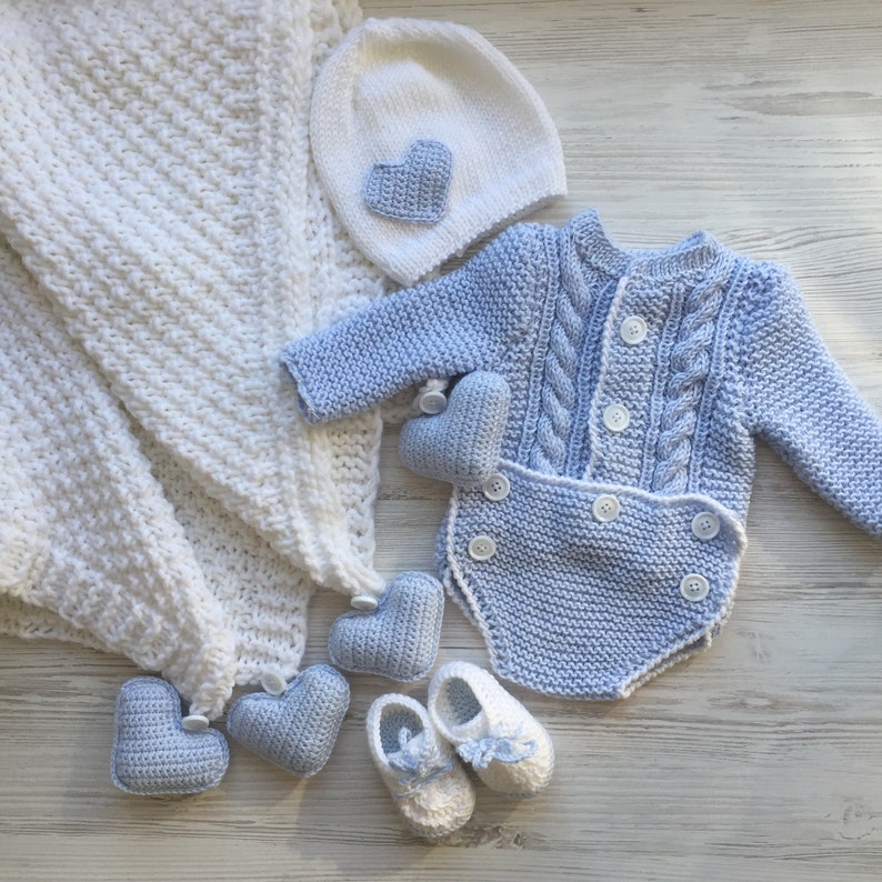 Hand Made Outfit for Baby Boy. Knitting Outfit for Baby Born Etsy