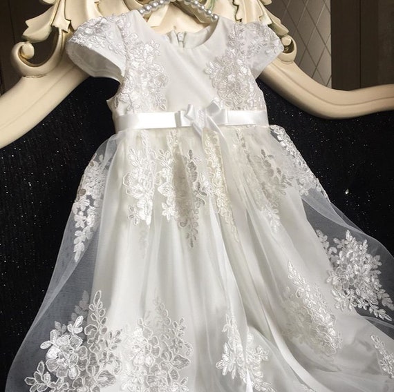 ivory baptism dress