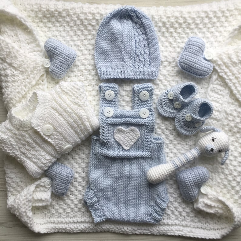 Knitting Outfit for Baby Boy. Newborn Boy Clothing Set. Take Etsy