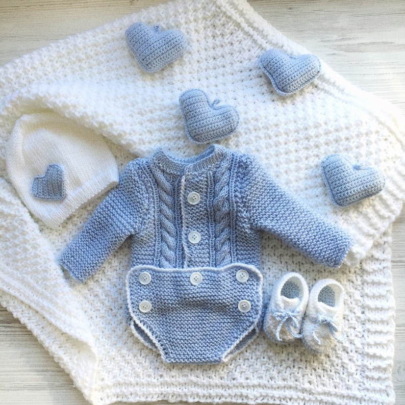 Hand Made Outfit for Baby Boy. Knitting Outfit for Baby Born Etsy