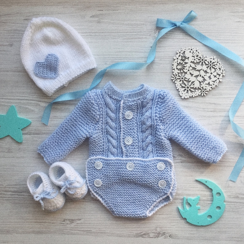 Hand Made Outfit for Baby Boy. Knitting Outfit for Baby Born Etsy