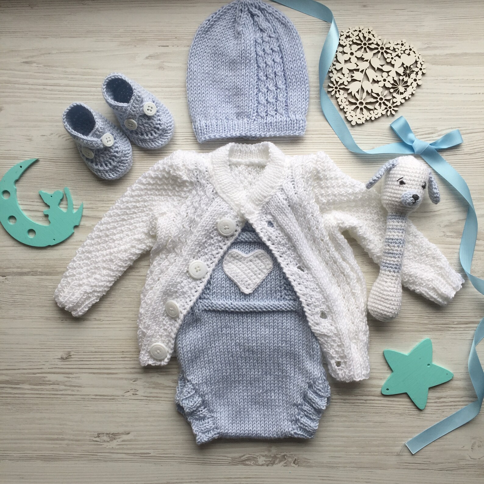 Knitting Outfit for Baby Boy. Newborn Boy Clothing Set. Take Etsy