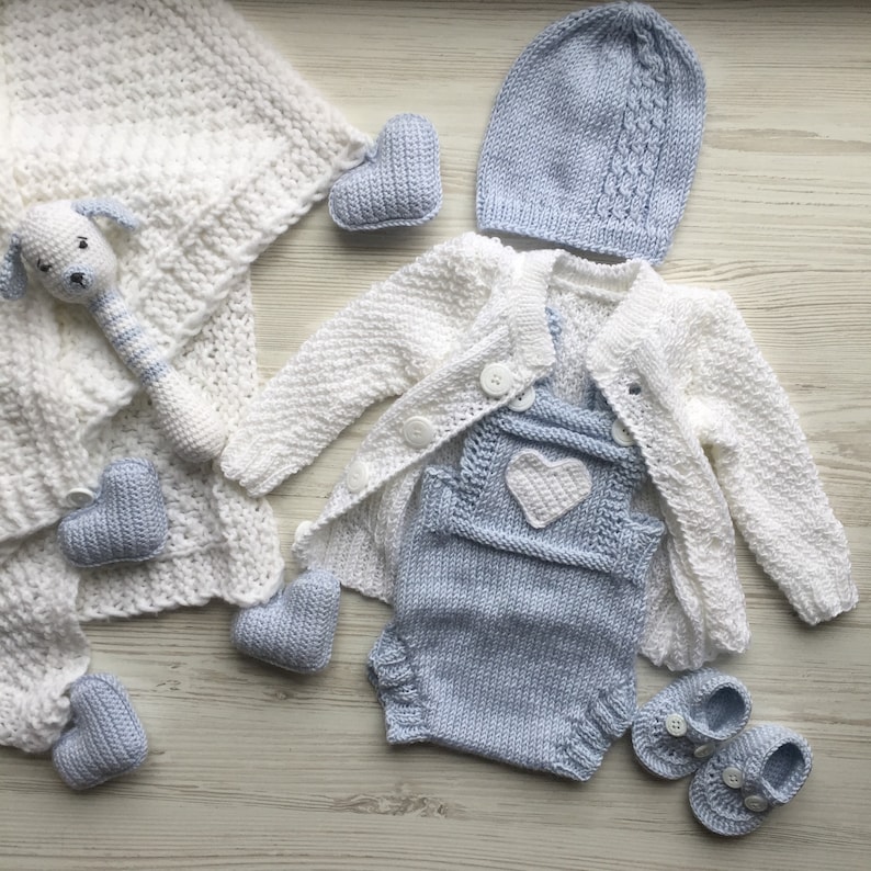 Knitting Outfit for Baby Boy. Newborn Boy Clothing Set. Take Etsy