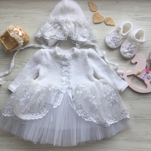 Baptism Outfit for Girl. Christening Gown for Baby Girl. Etsy