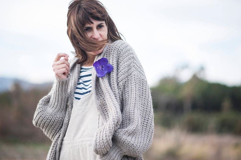 Woman cardigan / classic cardigan / alpaca wool cardigan / long cardigan / beige cardigan / long sweater / warm cardigan / for woman image 3