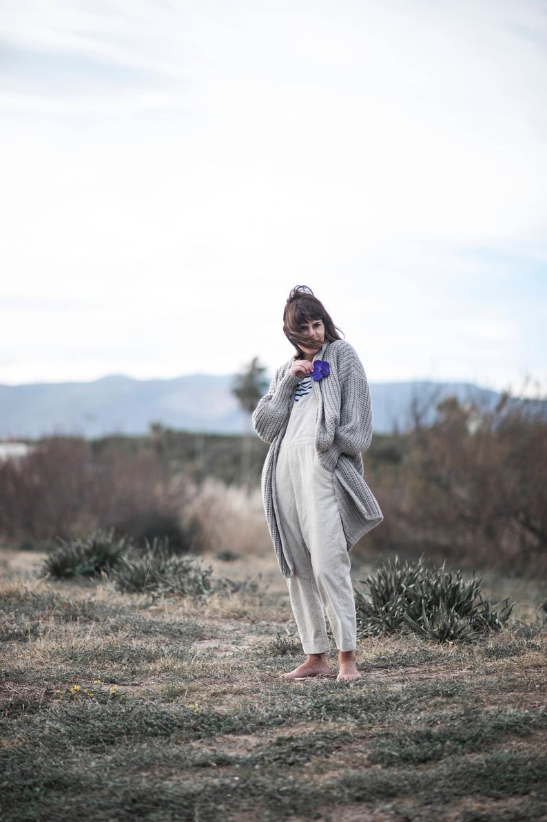 Woman cardigan / classic cardigan / alpaca wool cardigan / long cardigan / beige cardigan / long sweater / warm cardigan / for woman image 1