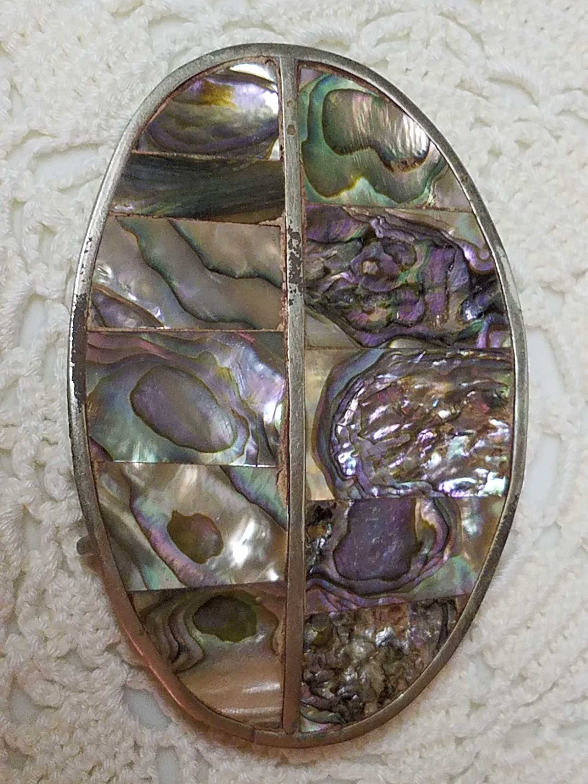 abalone belt buckle