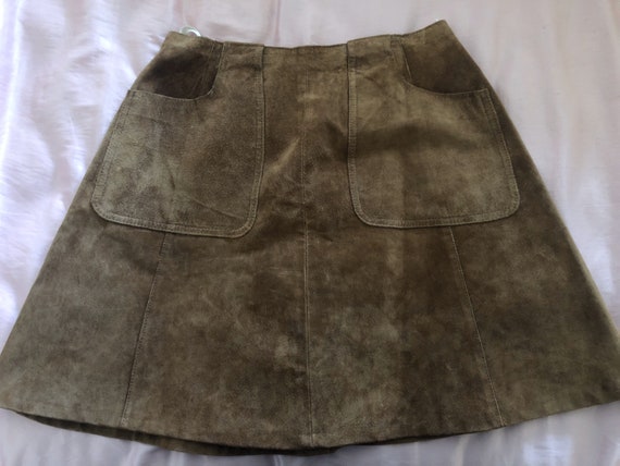 60s/70s suede mini skirt!!