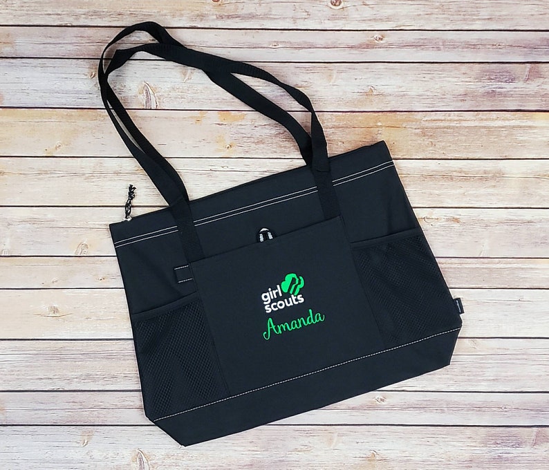 Girl Scouts tote bag tote bag with zipper Troop Leader Etsy.de