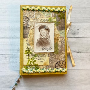 Time Flies - Handmade journal, altered book, vintage style