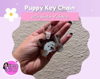 Custom Dog Photo Keychain, Personalized Dog Lover Gift, Pet Memorial Keychain, Dog Mom Keychain, Pet Photo Keepsake, Gift for Dog Owners
