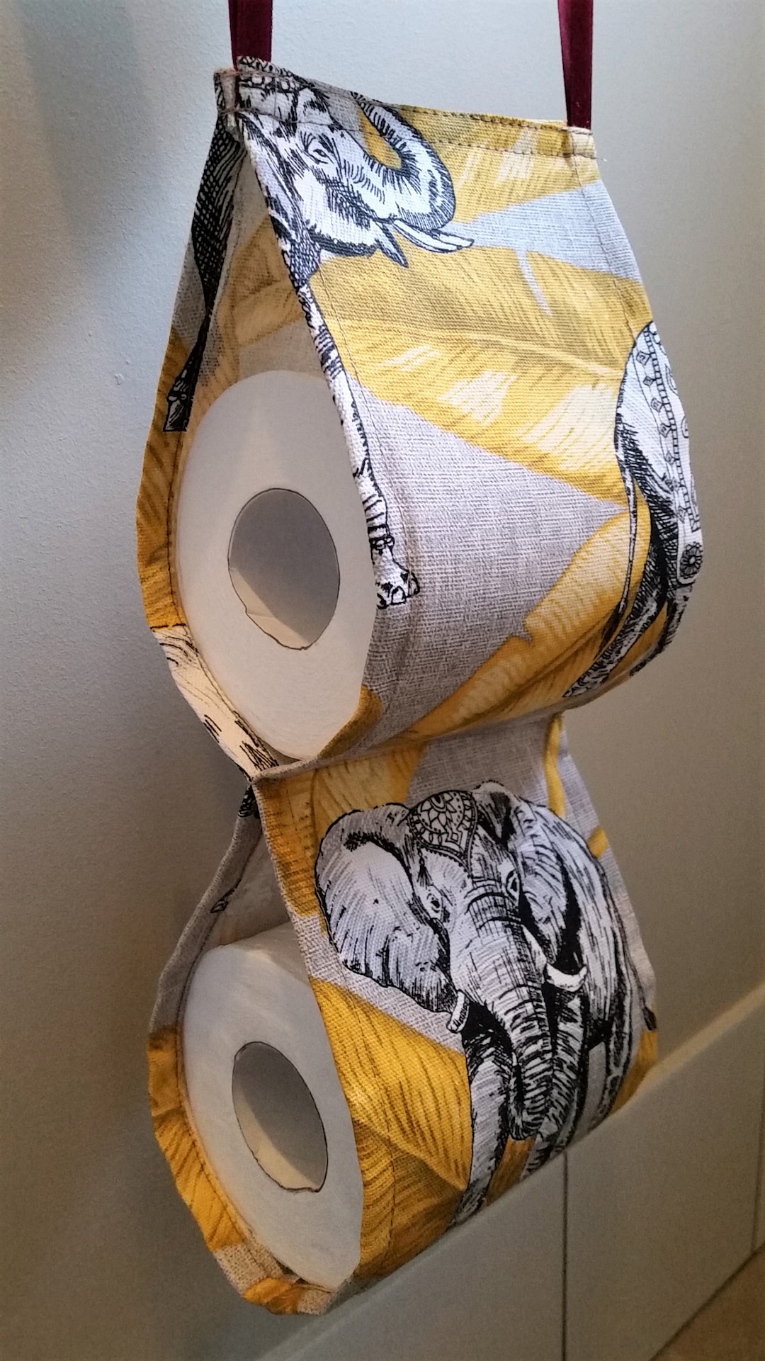 Elephant Print Toilet Roll Holder, Free Shipping, Bathroom Accessory