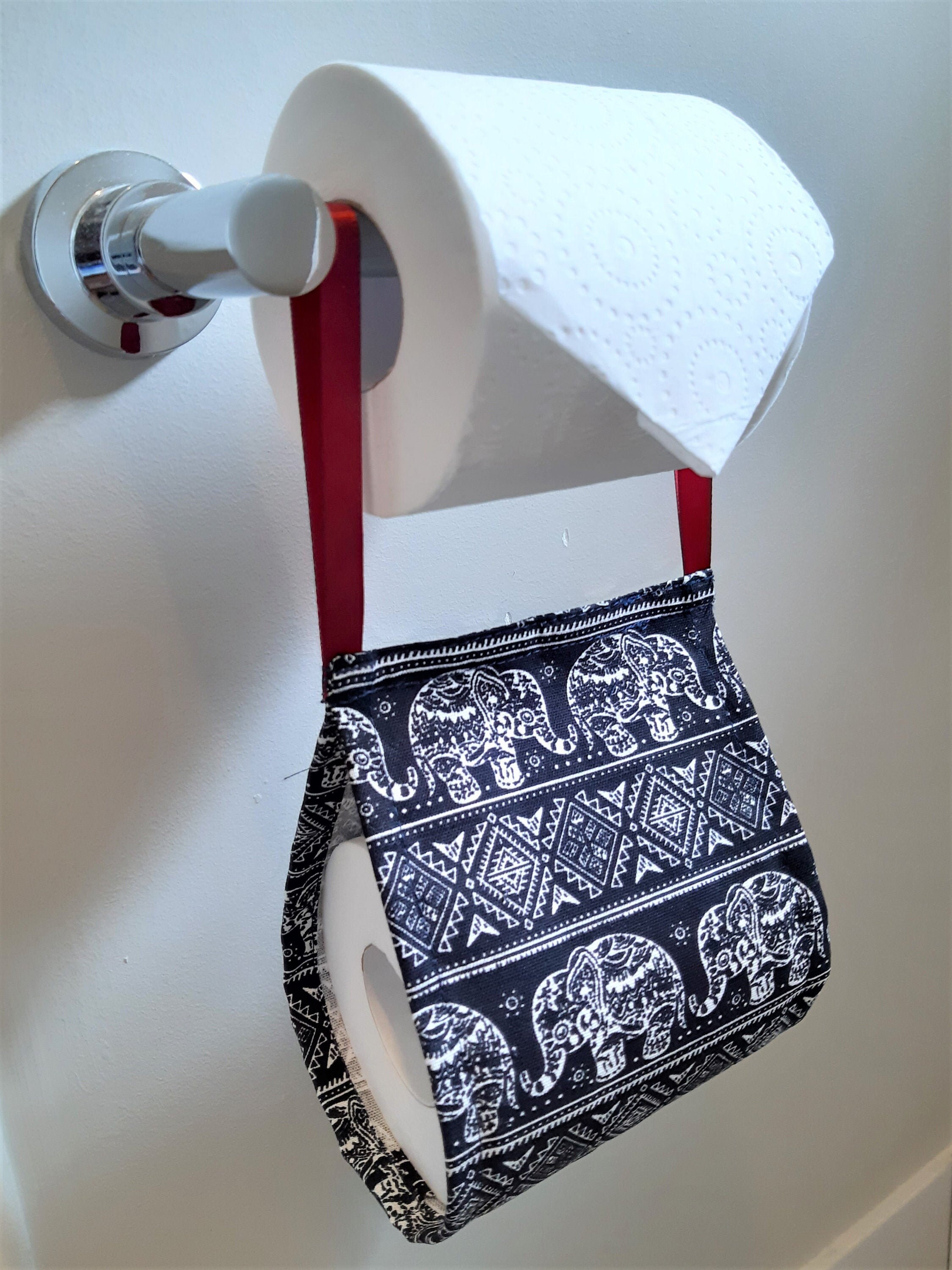 Elephant Print Toilet Roll Holder Free Shipping Bathroom Etsy.de