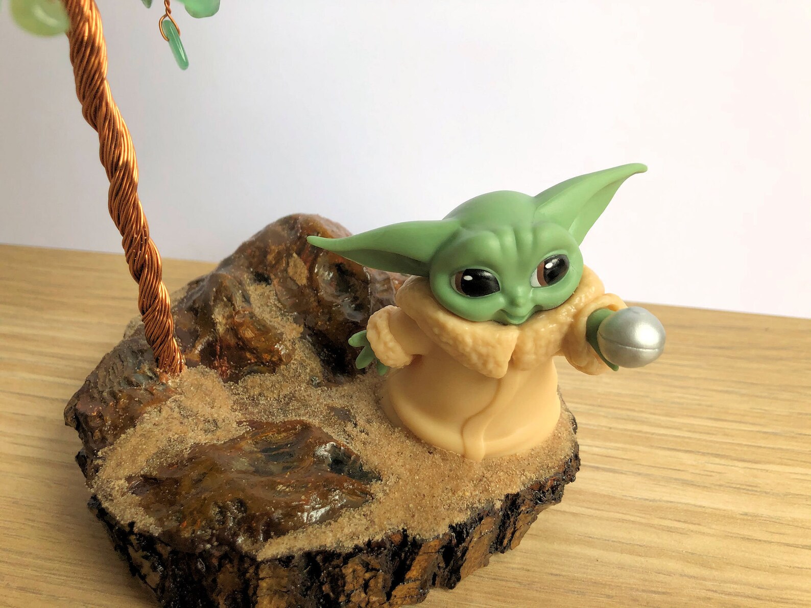 Baby Yoda Grogu The Child Green Aventurine Gemstone Wire Etsy