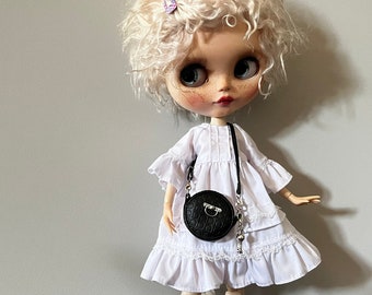 Boho White Lace Cotton Dress for 1/6 Blythe Doll