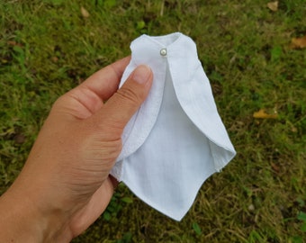 White Linen Vest for Blythe Doll