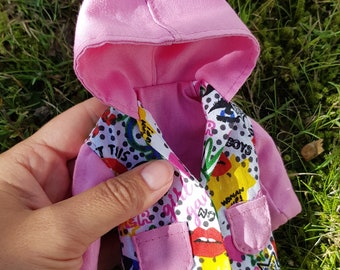 Chaqueta rosa brillante para muñeca Blythe: atuendo de estilo urbano