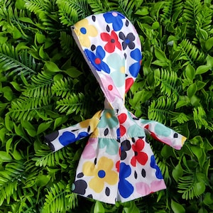 Flowers raincoat for Blythe doll - Cloak for Blythe - Bjd outfit