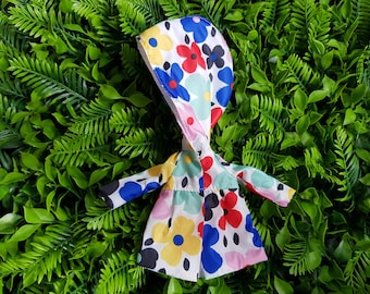 Handmade Floral Raincoat for Blythe Doll - 12 inch BJD Outfit