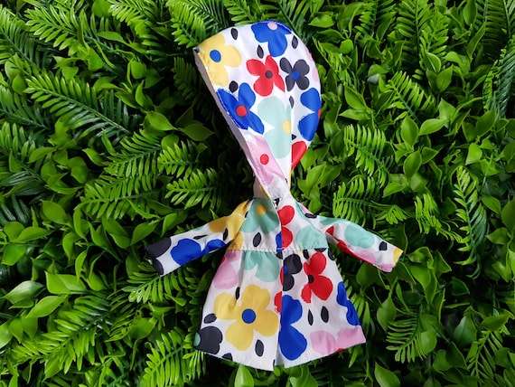 Handmade Floral Raincoat for Blythe Doll - 12 inch BJD Outfit