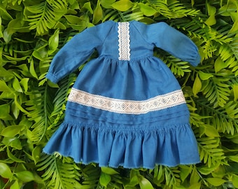 Boho dark blue dress for 1/6 blythe doll - Blythe outfit