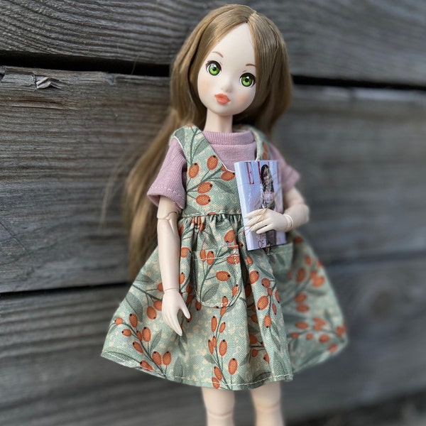 Floral sundress with t-shirt for Licca, Ruruko - Boho style for blythe