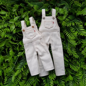 Linen Overalls for Blythe Doll: 12-inch Doll Jumpsuit