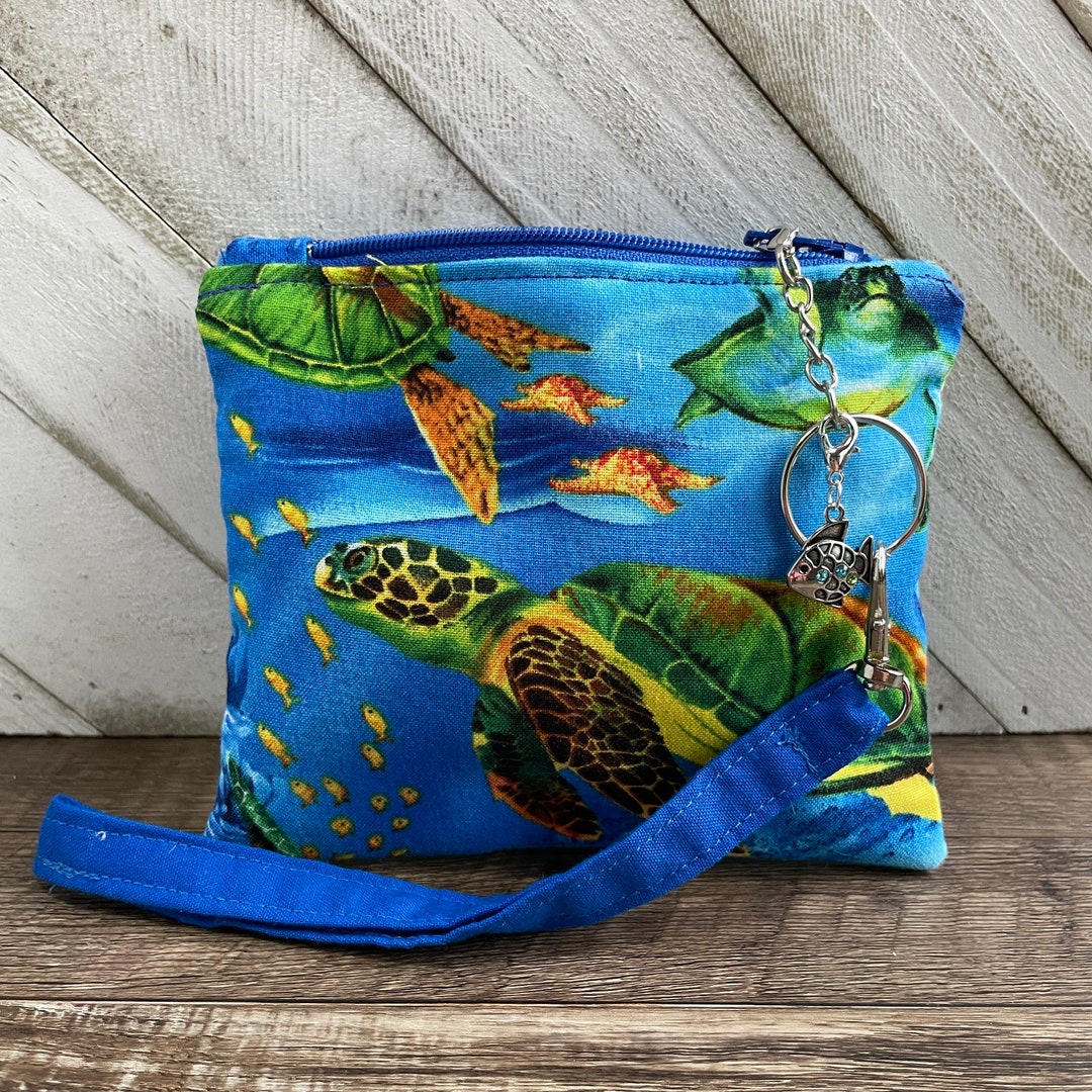 Sea Turtle, Coin Purse, Sea Life, Change Purse, Zipper Pouch, Sea