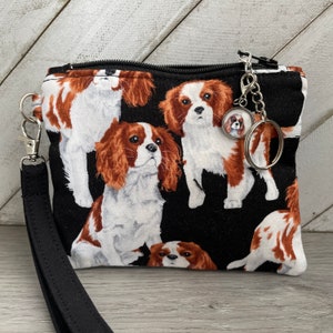 King Charles Spaniel, Cavalier King Charles, Handbag, Dog Memorial Gift, Handcrafted Gift, Coin Purse, Wristlet Wallet, Dog Groomer Gift